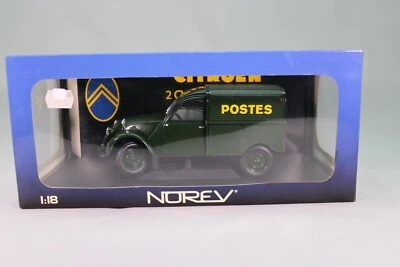 LE873 NOREV 181503 Voiture 1/18 1:18 Citroen 2CV fourgonnette Postes verte - Photo 1/4