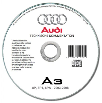 Audi A3 (8P) 2003-2008  manuale officina su cd  - Immagine 1 di 4
