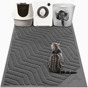 Cat Litter Box Mat, Kitty Premium PVC Pad, Durable Trapping Rug, Phthalate Fr... - Picture 1 of 7