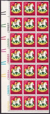 Scott #1769 Hobby Horse Plate Block of 21 Stamps - MNH - Image 1 of 2