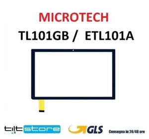 VETRO TOUCH SCREEN TABLET MICROTECH e-tab ETL101GB / ETL101A SCHERMO NERO - Foto 1 di 1