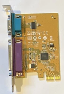 Dell Expansion Card 5R3FC YCJ65 Serial RS-232 (DB9) Parallel (DB25) Ports PCI-e - Picture 1 of 4