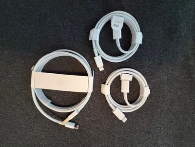 Genuine OEM  Apple 3ft. (1m) Lightning to USB-C Set of 3 Charging Cables - White - Image 1 of 2