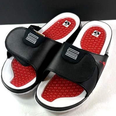 Hombre Jordan Hydro XI Retro Negro/Blanco-Rojo Gimnasio (FN2452 006) NUEVO EN CAJA Foto 1 de 4