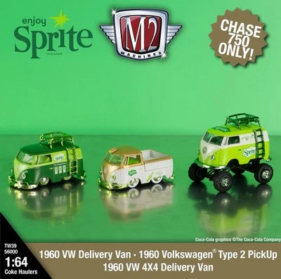 M2 Machines 1960 Volkswagen VW Delivery Van Bus Sprite CHASE ограничено 750 шт. - Изображение 1 из 4