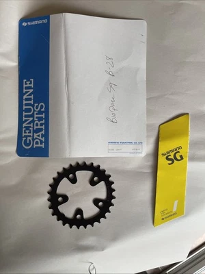 Vintage Shimano BIOPACE Chainring 28 Tooth 74 BCD 28t Black, NEW - Image 1 of 3