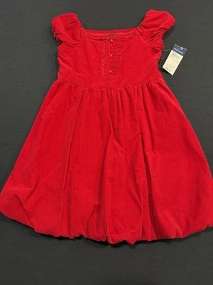 Vestido Polo Ralph Lauren Niñas Talla 5 Rojo Vacaciones Nuevo con Etiquetas Foto 1 de 4