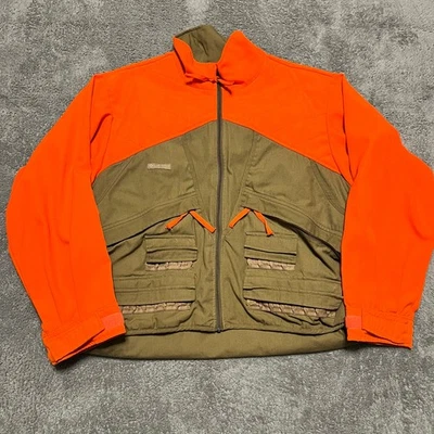 Chaqueta COLUMBIA De Colección Para Hombres XL Neón Naranja Marrón Caza Tiro Abrigo Foto 1 de 4