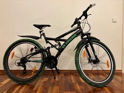 MOUNTAINBIKE Fully ATB 26" Crusher schwarz-grün RH 46 cm KS Cycling WIE NEU - Bild 1 von 4