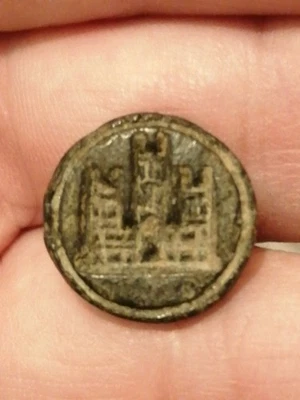 Rare Sceau Médiévale En Bronze Château De Ville  - Photo 1/4