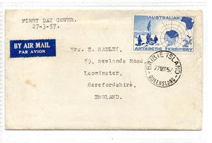 AUSTRALIAN ANTARCTIC TERRITORY: 1957 First Day Cover - BRIBIE ISLAND (C93732) - Bild 1 von 1