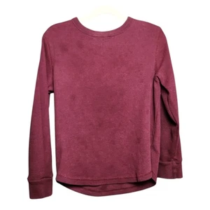 Old Navy Boys Size 8 Long Sleeve Shirt Plum Waffle - Play Condition - Picture 1 of 5