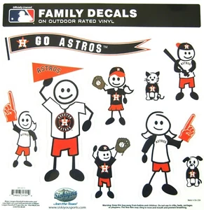 Houston Astros Outdoor Rated Vinyl Family Decals MLB Licensed Baseball - Picture 1 of 3