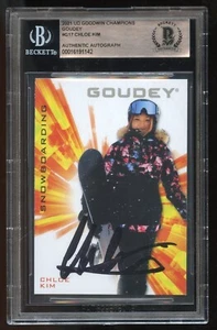 Chloe Kim #G17 signed autograph auto 2021 Upper Deck Goodwin Champions Card BAS - Picture 1 of 1