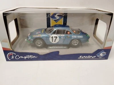 Solido Alpine Renault A110 1600S 17 Darniche Rally MonteCarlo 1972 1/18 S1804206 - Immagine 1 di 3