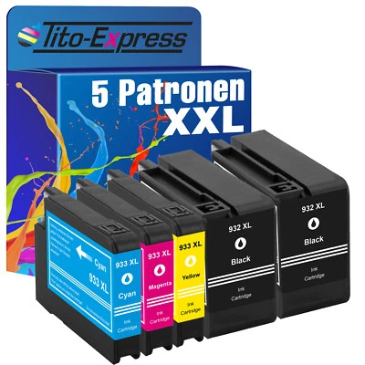 5 Druckerpatronen für HP 932/933 XL OfficeJet 6700 Premium 7610 7110 7612 6600  - Bild 1 von 4