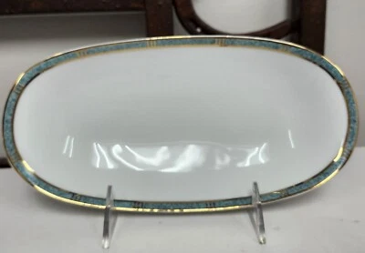 Bernardaud Limoges ANTINEA VERT Plato Relish 9 1/4" Nunca Usado TOTALMENTE NUEVO Foto 1 de 3