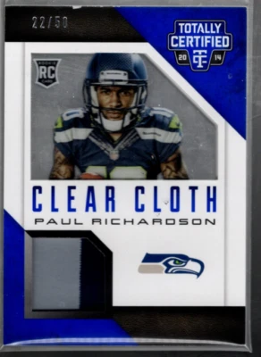 B0839- 2014 Certified RC Clear Cloth Blue #RCCPR Paul Richardson Jsy /50 - EX-MT - Image 1 of 2
