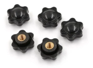 5x M6 Female Thread Star Head Hand Clamping Nut Knob Industry Equipment 24cm C - Picture 1 of 3
