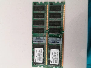 512MB (2 x 256MB) HP SAMSUNG Memory PC2700U - DDR / HP 305957-041 RAM - Picture 1 of 1