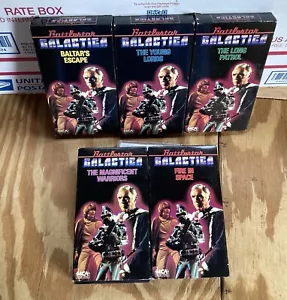 Battlestar Galactica TV Series 70’s VHS Lot Of 5 - Picture 1 of 5