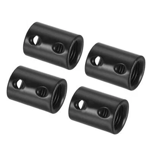 4Stk Runde Überwurfmutter M10 M4 Gewindehülse Stehbolzen Rohrverbinder Schwarz - Bild 1 von 5