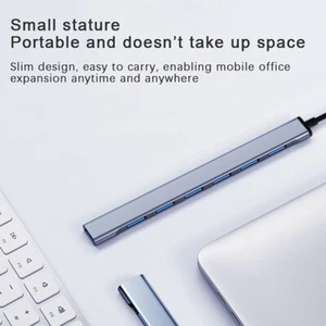 Multi 7-port Splitter High Speed 5Gbps For PC Computer Multiport USB A HUB Port - Afbeelding 1 van 14