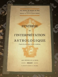 ASTROLOGIE SYNTHETIS DER ASTROLOGISCHEN INTERPRETIERUNG THUNERKRAUT V1940 SIGNIERT - Bild 1 von 4