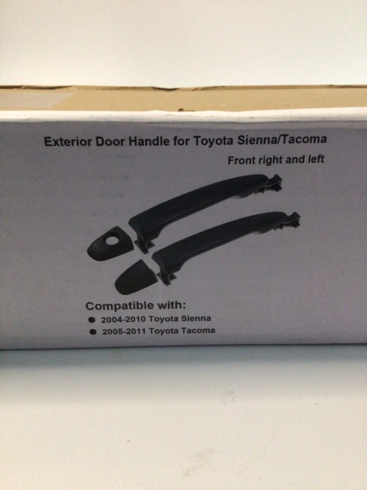Exterior Front Door Handles Black For 2004-2010 Toyota Sienna 2005-2015 Tacoma - Image 1 of 1