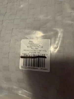 Cortina de ducha gofre de algodón orgánico Haven 72" x 72" Harbor Mist casa de campo moderna Foto 1 de 3