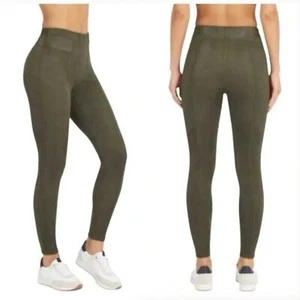 NWT Spanx faux suede olive green leggings - Picture 1 of 6
