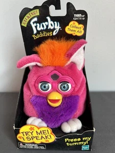 1999 Talking Furby Buddies Tiger Hasbro Pink Orange Purple Brand New w/Tag Clean - Picture 1 of 5