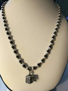 Sterling Pearl Onyx Bead Artisan Made Necklace - Picture 1 of 8