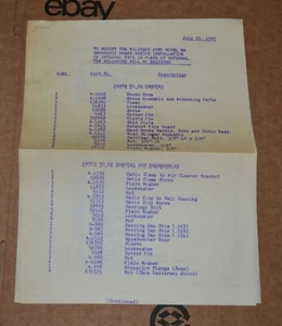 VTG 1947 Mimeograph 2 Page Military Jeep MB Emergency Brake Installation - Picture 1 of 2