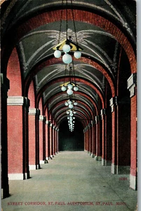 St. Paul Auditorium Street Corridor 1910 Vintage Postcard AA1 - Picture 1 of 2