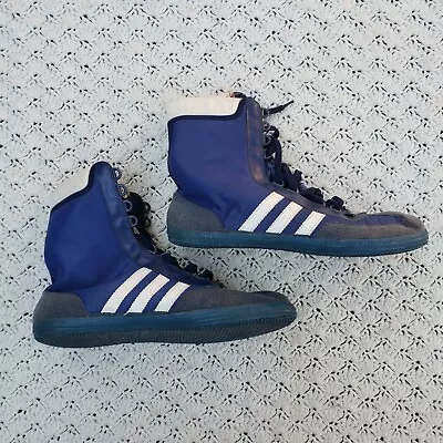 De Colección Adidas Windsurf High Top Competición Agua Zapatos Años 80 Azul - 12 Foto 1 de 4