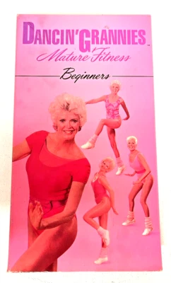 Dancin' Grannies VHS Mature Fitness Beginners Pink Leotard Vtg 90s 1991 Exercise - Image 1 of 4