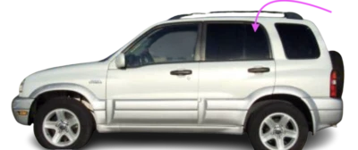 Se adapta a Suzuki Grand Vitara 2001-2003, 2004-06 XL-7 4D vidrio de ventilación trasero izquierdo - tintado Foto 1 de 4