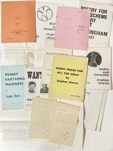 STEPHEN MORRIS: Collection of 1st Edition Poems, Signed Manuscript Poetry, etc. - Picture 1 of 5