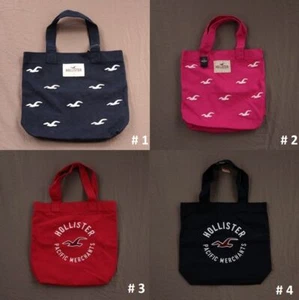 Hollister Damen Vintage Schulbuch Strandtasche Tasche Canvas blau Abercrombie Neu mit Etikett! - Bild 1 von 2