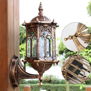 Antique  Outdoor Wall Light Sconce Dusk to Dawn Exterior Light Fixtures / - Picture 1 of 10