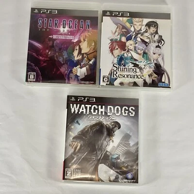 Lot3 PS3 Star Ocean4 the Last Hope & Shining Resonance & Watch Dogs - Japan Game - Image 1 of 4