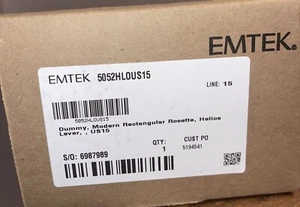 TOTALMENTE NUEVO Emtek Helios Palancas Maniquímicas Roseta Rectangular Níquel Satinado 5052HLOUS15 - Imagen 1 de 4