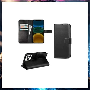 High-Quality PU Leather Wallet Flip Book 📕Style Case for all iPhone Models 📱 - Picture 1 of 2