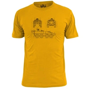 Herren Boxer Tank Bauplan T-Shirt Panzerfahrzeug Militär - Bild 1 von 4