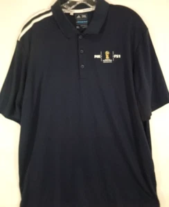 Adidas-Mens Performance Polo Shirt-XL Extra Large-Blue-2018 FIFA World Cup Logo - Picture 1 of 7
