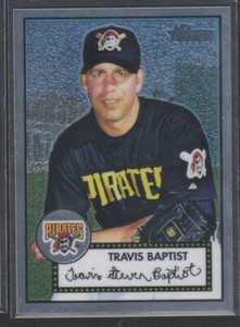 2001 TOPPS HERITAGE CHROME #106 TRAVIS BAPTIST PIRATES ROOKIE CARD RARE SP #/552