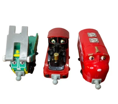 Lote de 3 motores de tren fundido a presión Chuggington Wilson, Old Puffer Pete & Cormac Foto 1 de 4