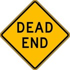 Lyle W14-1-24Da Dead End Traffic Sign, 24 In H, 24 In W, Aluminum, Diamond,
