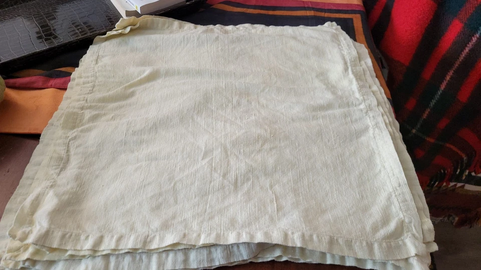 Crate & Barrell VALENCIA Ecru Napkins Set of 7 APX 21x21 - Image 1 of 4